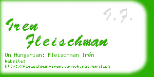 iren fleischman business card